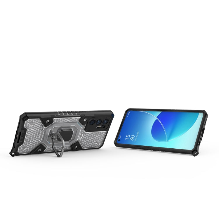 For OPPO Reno6 4G Overseas Version Space PC + TPU Ring Holder Protective Case