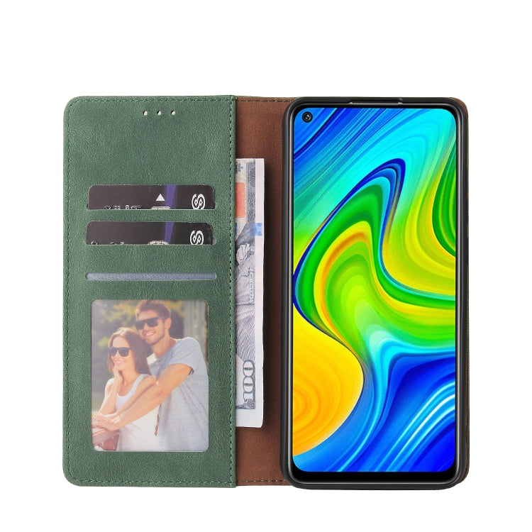 For Xiaomi Redmi Note 9 / 10X 4G Simple Suction Closure Horizontal Flip Leather Case with Holder & Card Slot & Wallet