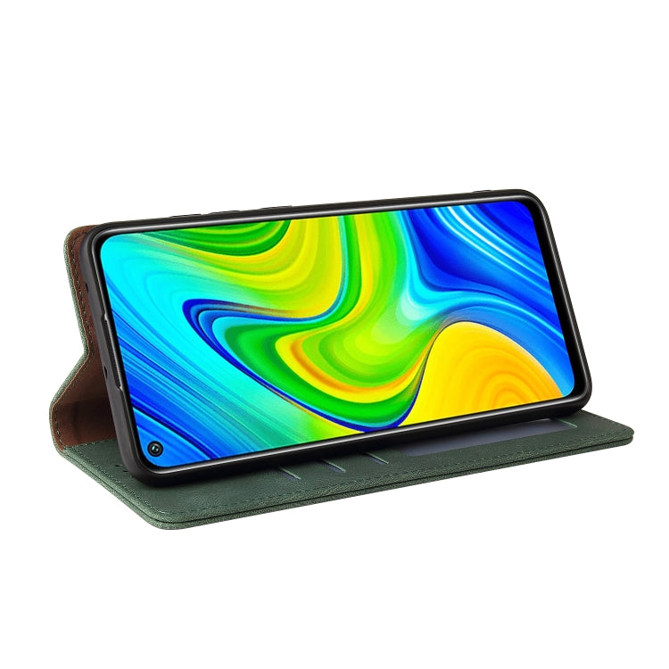 For Xiaomi Redmi Note 9 / 10X 4G Simple Suction Closure Horizontal Flip Leather Case with Holder & Card Slot & Wallet