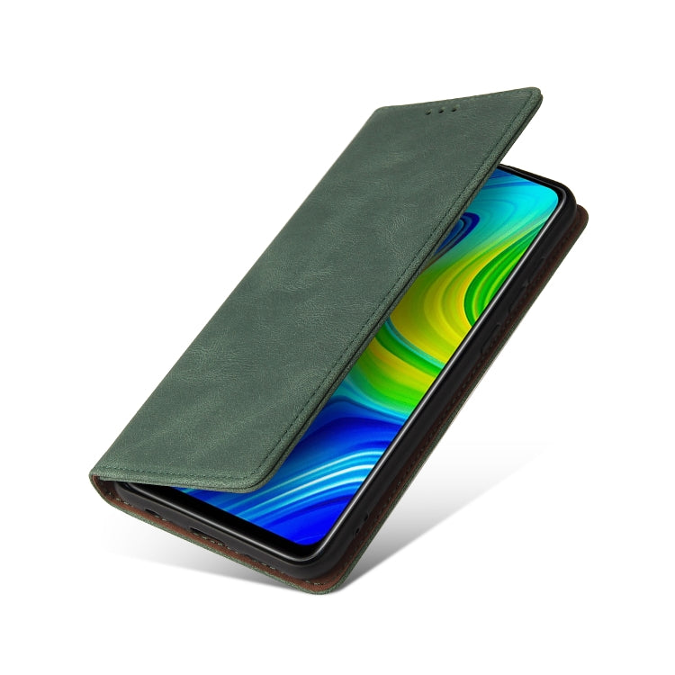 For Xiaomi Redmi Note 9 / 10X 4G Simple Suction Closure Horizontal Flip Leather Case with Holder & Card Slot & Wallet