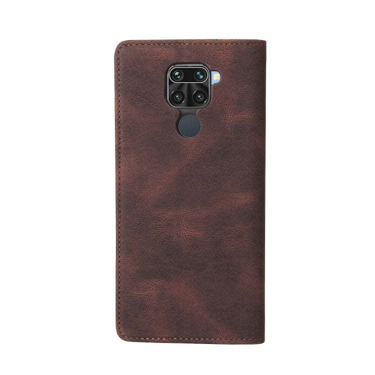 For Xiaomi Redmi Note 9 / 10X 4G Simple Suction Closure Horizontal Flip Leather Case with Holder & Card Slot & Wallet