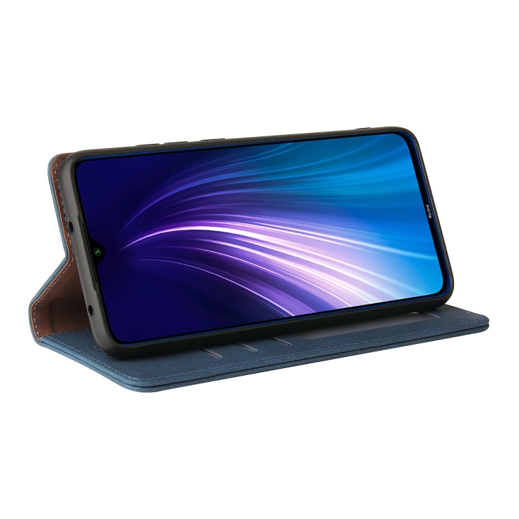 For Xiaomi Redmi Note 8 Simple Suction Closure Horizontal Flip Leather Case with Holder & Card Slot & Wallet