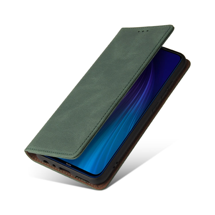 For Xiaomi Redmi Note 8 Simple Suction Closure Horizontal Flip Leather Case with Holder & Card Slot & Wallet