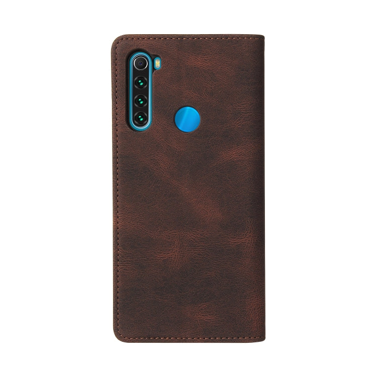 For Xiaomi Redmi Note 8 Simple Suction Closure Horizontal Flip Leather Case with Holder & Card Slot & Wallet