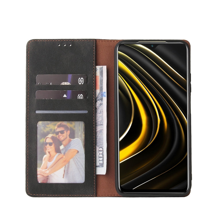 For Xiaomi Redmi Note 10 Simple Suction Closure Horizontal Flip Leather Case with Holder & Card Slot & Wallet