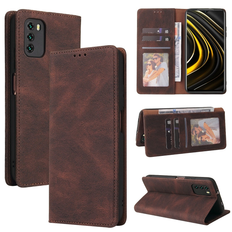For Xiaomi Redmi Note 10 Simple Suction Closure Horizontal Flip Leather Case with Holder & Card Slot & Wallet