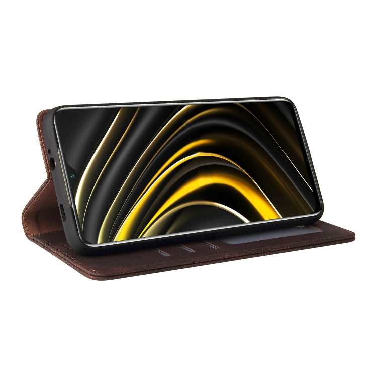 For Xiaomi Redmi Note 10 Simple Suction Closure Horizontal Flip Leather Case with Holder & Card Slot & Wallet