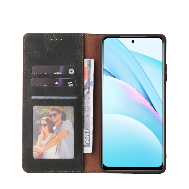 For Xiaomi Mi 10T Lite 5G Simple Suction Closure Horizontal Flip Leather Case with Holder & Card Slot & Wallet