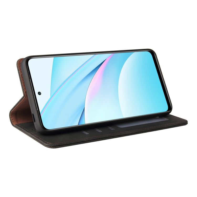 For Xiaomi Mi 10T Lite 5G Simple Suction Closure Horizontal Flip Leather Case with Holder & Card Slot & Wallet