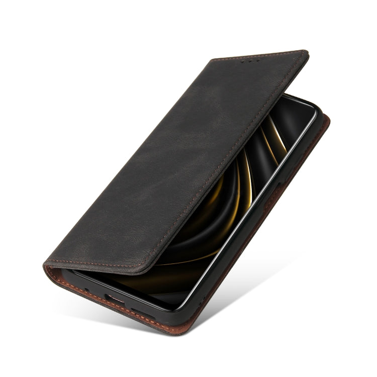 For Xiaomi Poco M3 Simple Suction Closure Horizontal Flip Leather Case with Holder & Card Slot & Wallet