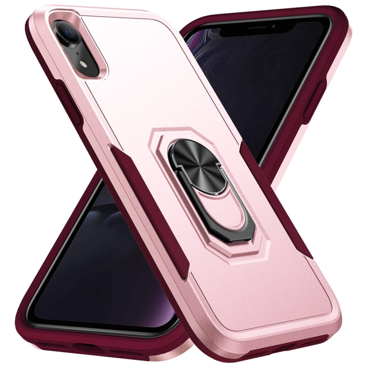 For iPhone XR Ring Kickstand Heavy Duty Shockproof Phone Case