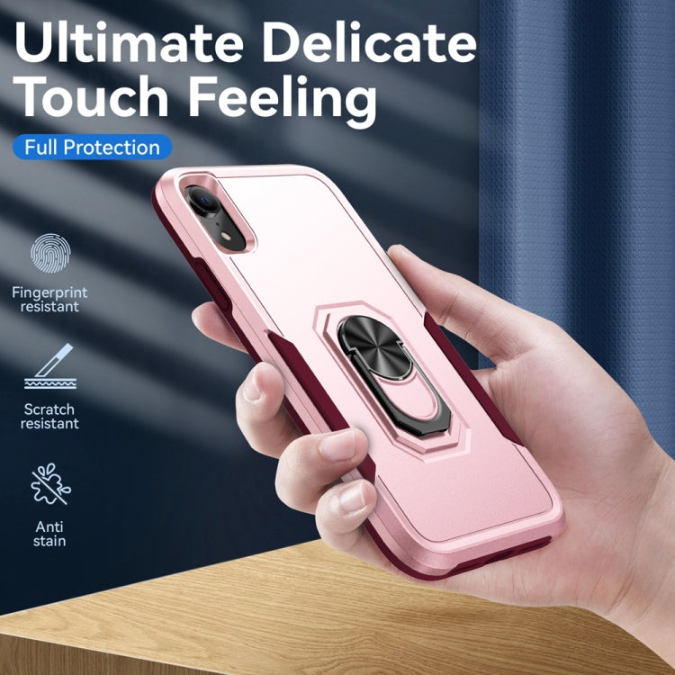 For iPhone XR Ring Kickstand Heavy Duty Shockproof Phone Case
