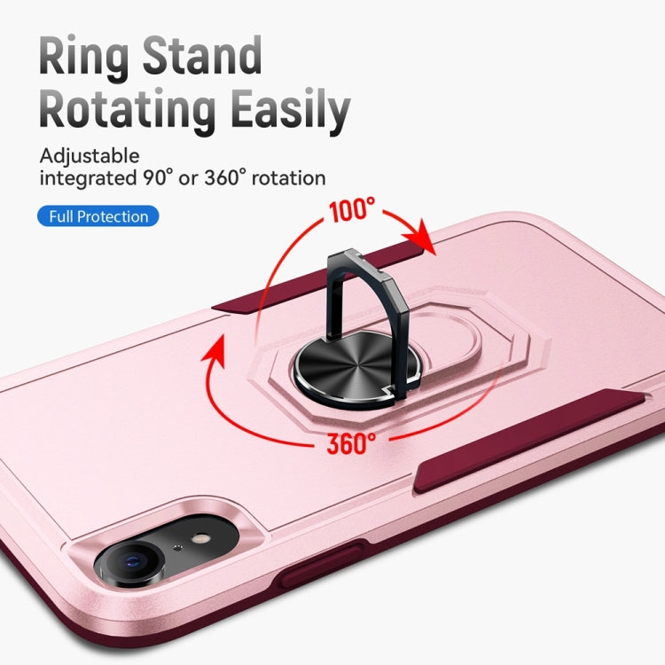For iPhone XR Ring Kickstand Heavy Duty Shockproof Phone Case