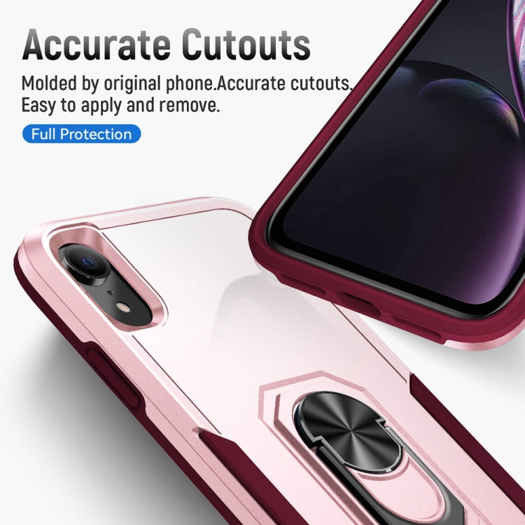 For iPhone XR Ring Kickstand Heavy Duty Shockproof Phone Case