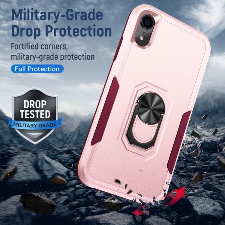 For iPhone XR Ring Kickstand Heavy Duty Shockproof Phone Case