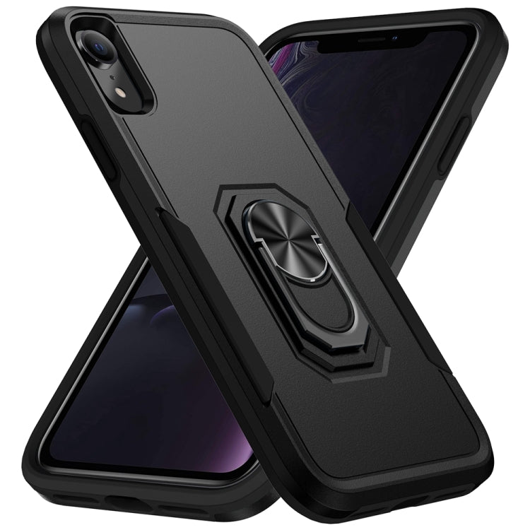 For iPhone XR Ring Kickstand Heavy Duty Shockproof Phone Case