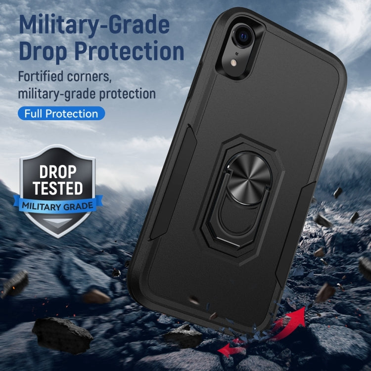 For iPhone XR Ring Kickstand Heavy Duty Shockproof Phone Case