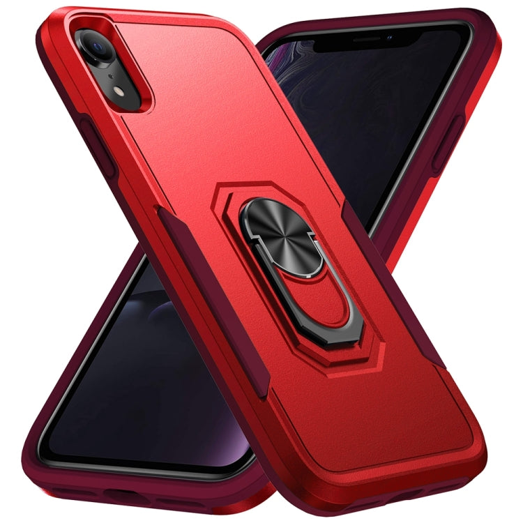 For iPhone XR Ring Kickstand Heavy Duty Shockproof Phone Case