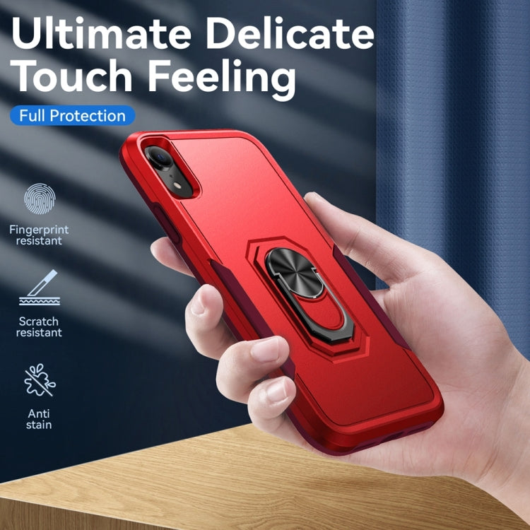 For iPhone XR Ring Kickstand Heavy Duty Shockproof Phone Case