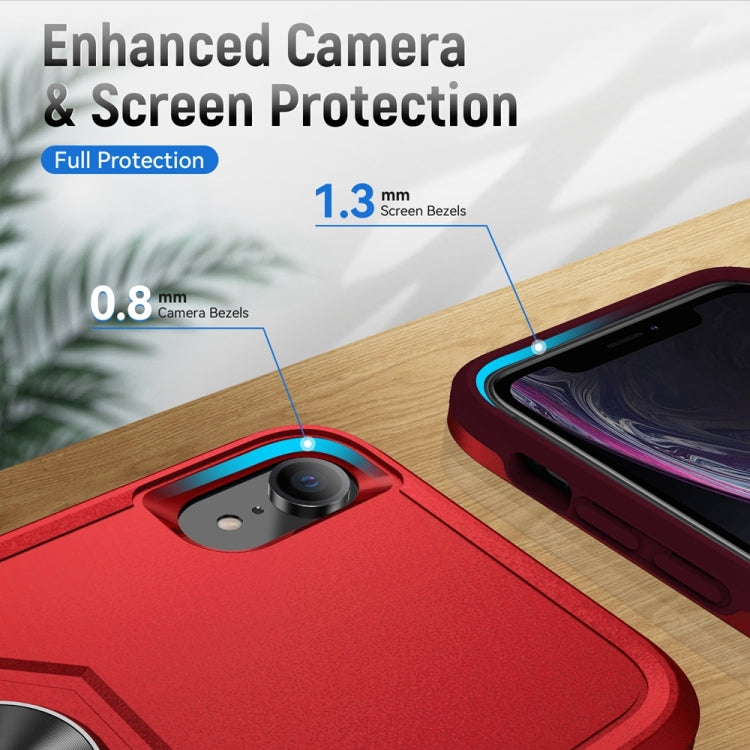 For iPhone XR Ring Kickstand Heavy Duty Shockproof Phone Case