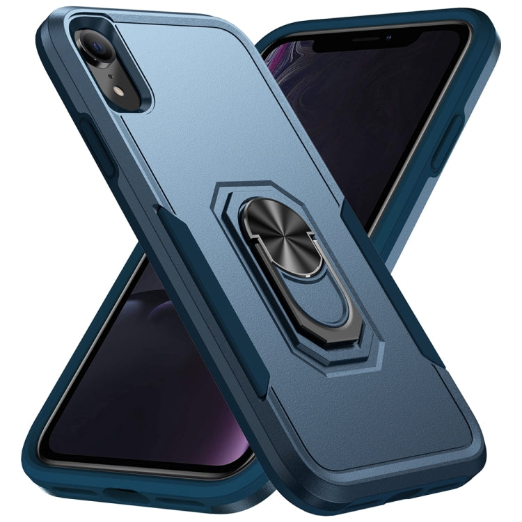 For iPhone XR Ring Kickstand Heavy Duty Shockproof Phone Case