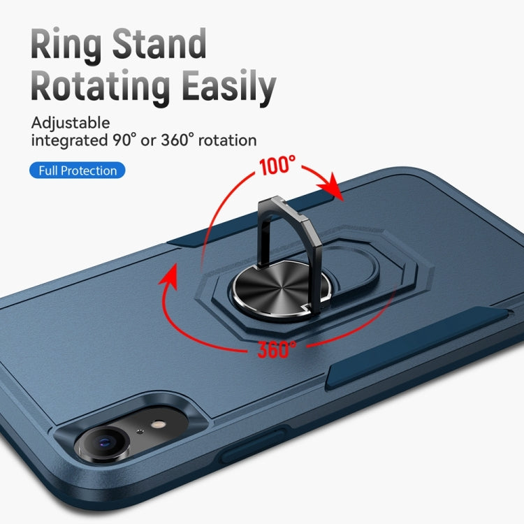 For iPhone XR Ring Kickstand Heavy Duty Shockproof Phone Case