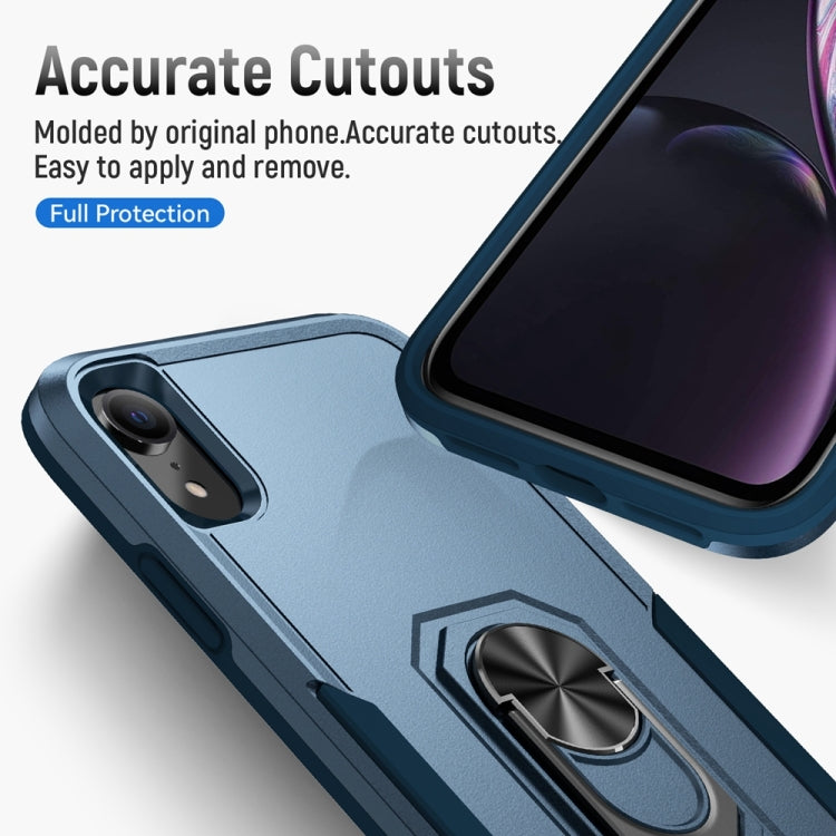 For iPhone XR Ring Kickstand Heavy Duty Shockproof Phone Case