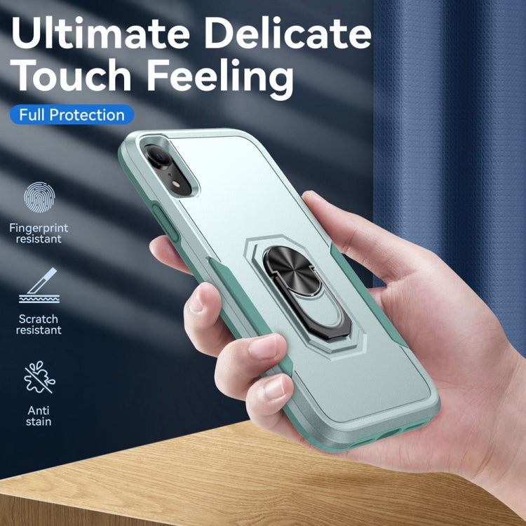 For iPhone XR Ring Kickstand Heavy Duty Shockproof Phone Case