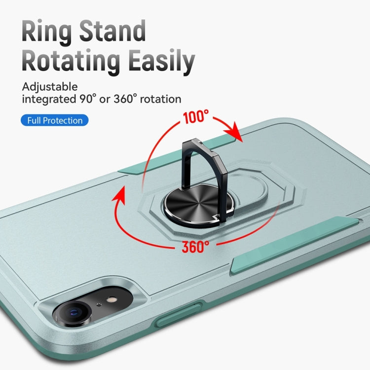 For iPhone XR Ring Kickstand Heavy Duty Shockproof Phone Case