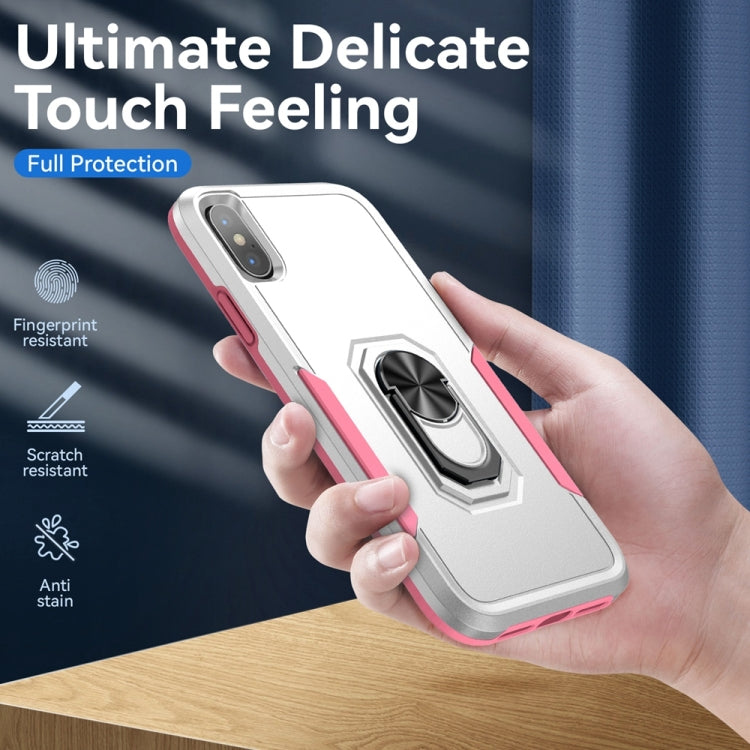 For iPhone XS Max Ring Kickstand Heavy Duty Shockproof Phone Case