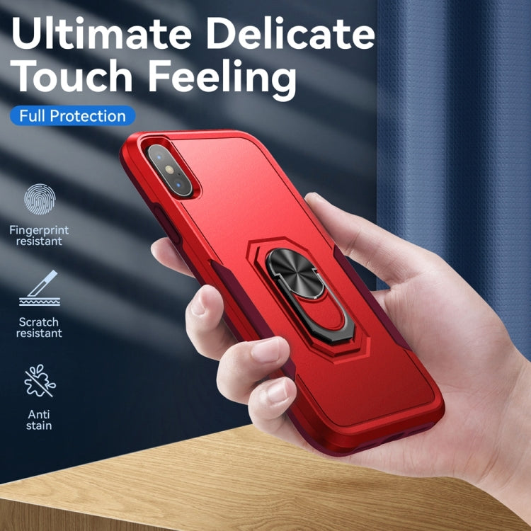 For iPhone XS Max Ring Kickstand Heavy Duty Shockproof Phone Case