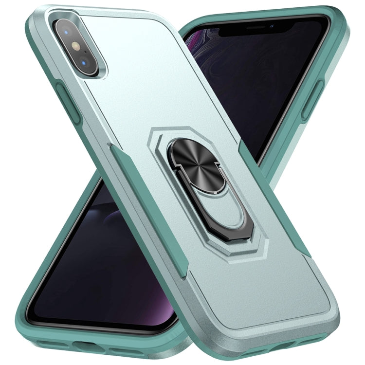 For iPhone XS Max Ring Kickstand Heavy Duty Shockproof Phone Case