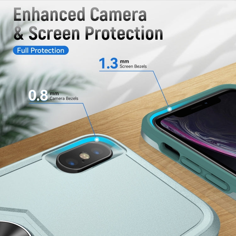 For iPhone XS Max Ring Kickstand Heavy Duty Shockproof Phone Case