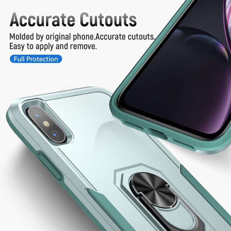 For iPhone XS Max Ring Kickstand Heavy Duty Shockproof Phone Case