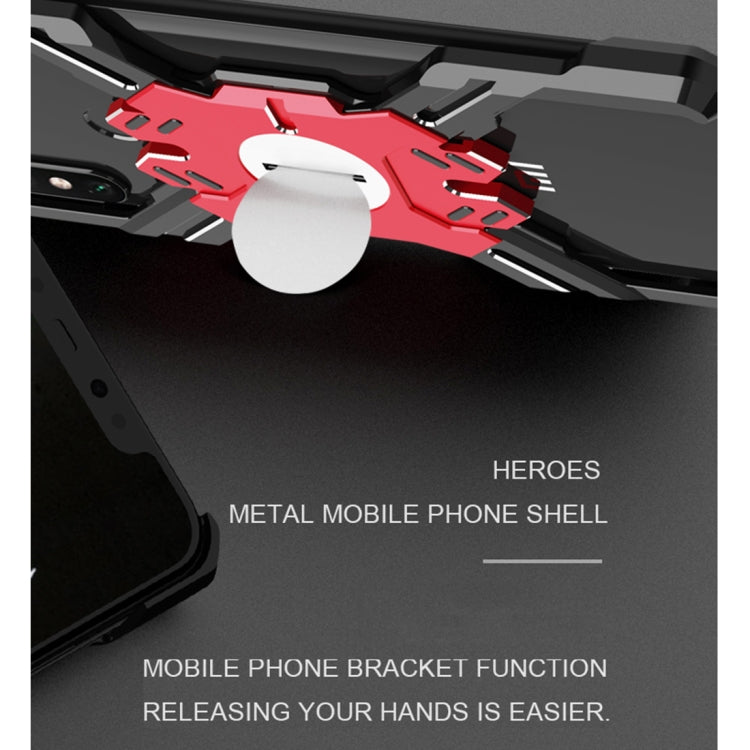 For Xiaomi Mi 8 Hero Series Anti-fall Wear-resistant Metal Protective Case with Bracket