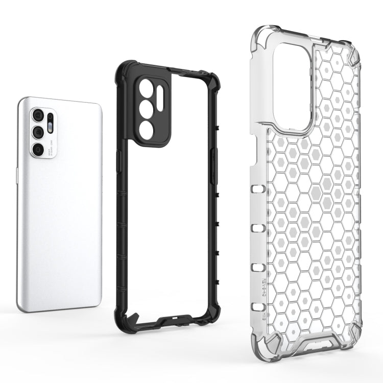 For OPPO Reno6 4G Shockproof Honeycomb PC + TPU Case