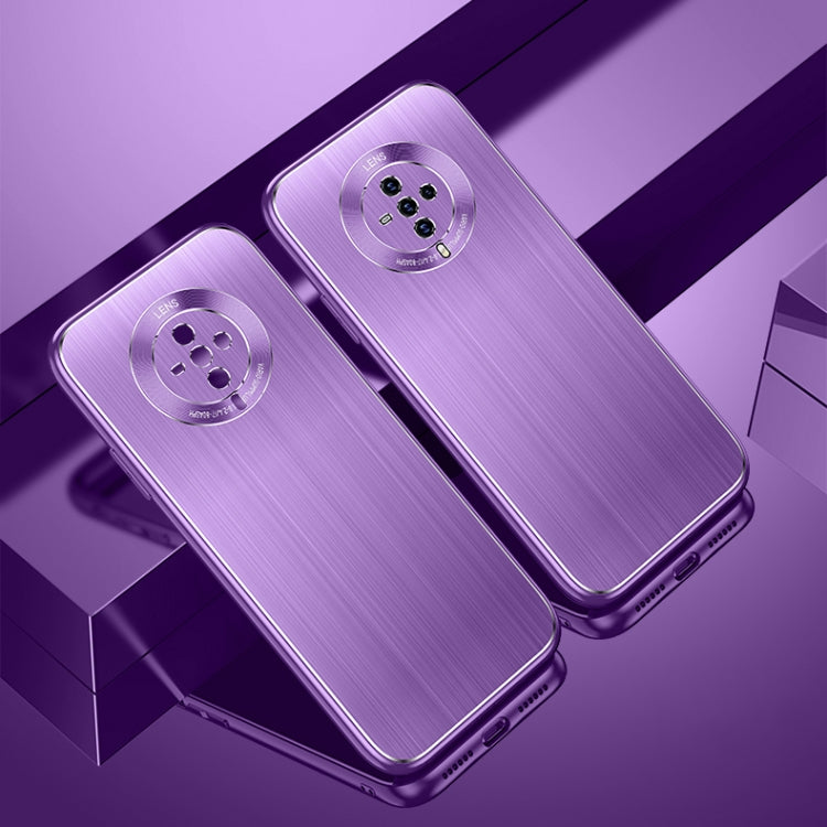 For vivo S6 5G Cool Sharp Series Aluminum Plate Brushed Lens All-inclusive Protective Case