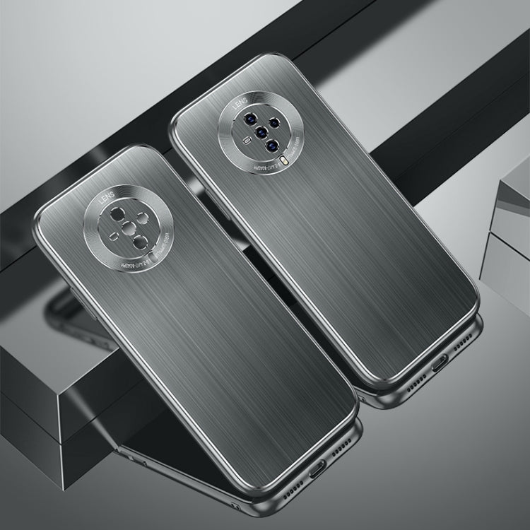 For vivo S6 5G Cool Sharp Series Aluminum Plate Brushed Lens All-inclusive Protective Case