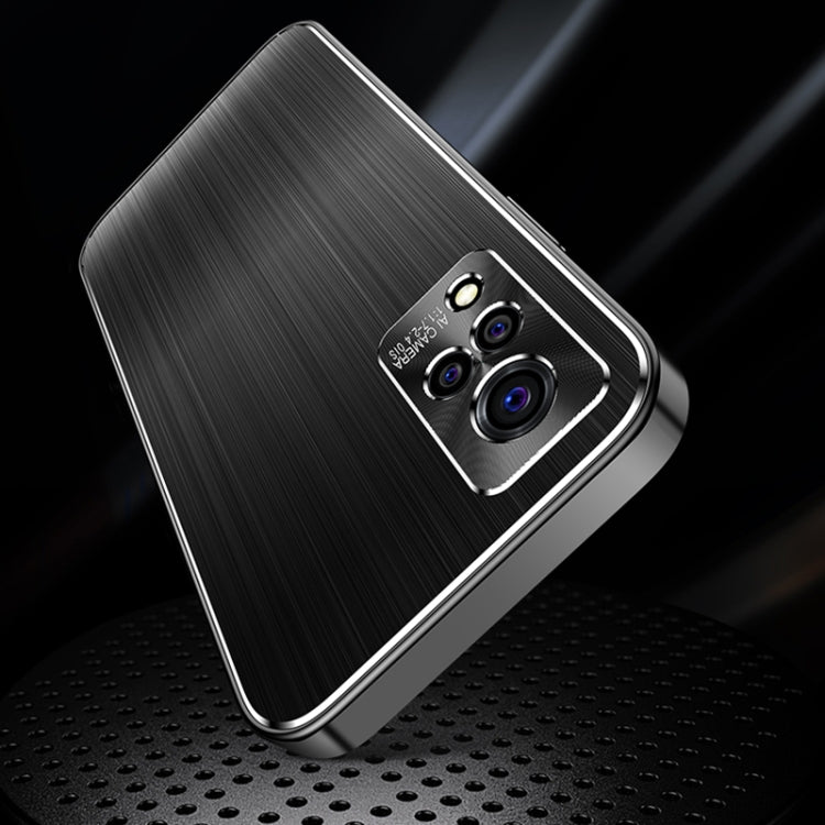 For vivo S9 Cool Sharp Series Aluminum Plate Brushed Lens All-inclusive Protective Case