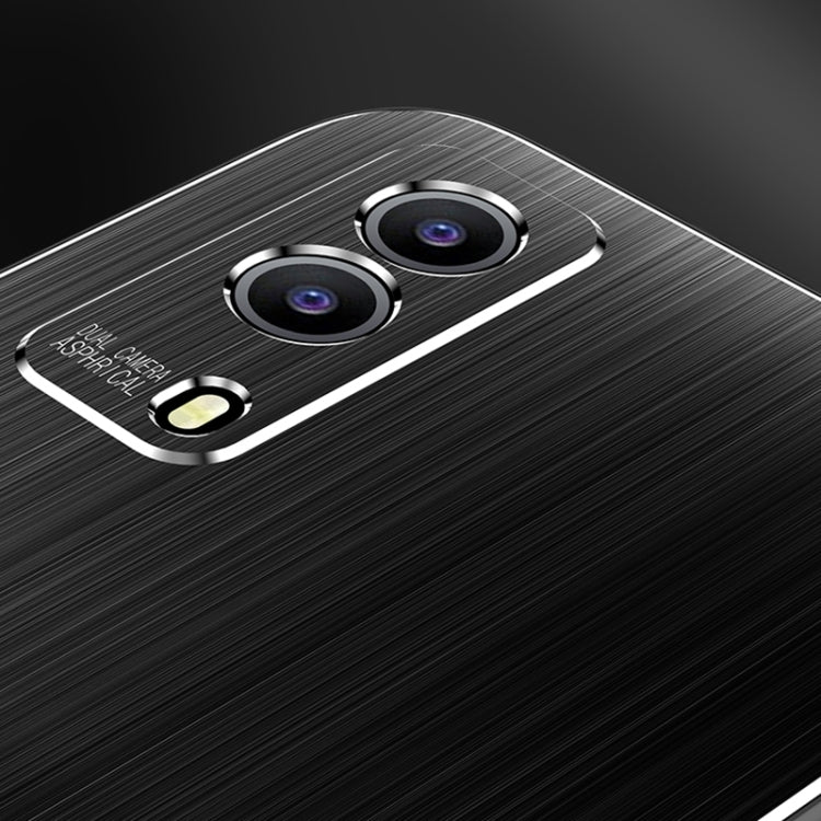 For vivo Y53s Cool Sharp Series Aluminum Plate Brushed Lens All-inclusive Protective Case