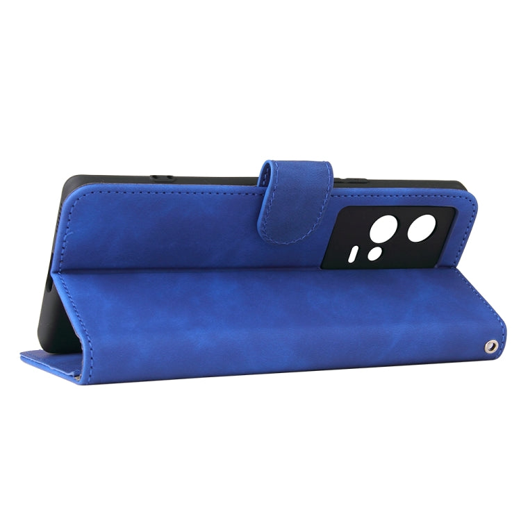 For vivo iQOO 8 Pro Solid Color Skin Feel Magnetic Buckle Horizontal Flip PU Leather Case with Holder & Card Slots & Wallet