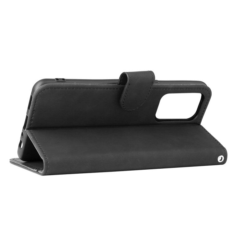 For OPPO Reno6 4G Solid Color Skin Feel Magnetic Buckle Horizontal Flip PU Leather Case with Holder & Card Slots & Wallet