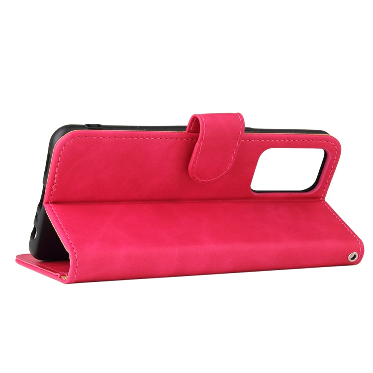 For OPPO Reno6 4G Solid Color Skin Feel Magnetic Buckle Horizontal Flip PU Leather Case with Holder & Card Slots & Wallet