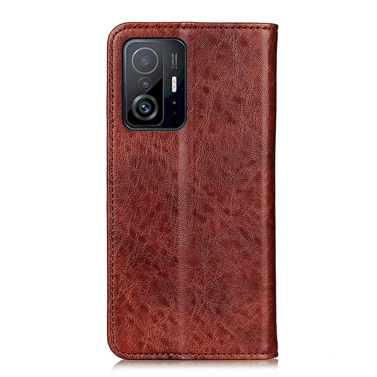 For Xiaomi Mi 11T / 11T Pro Magnetic Crazy Horse Texture Horizontal Flip Leather Case with Holder & Card Slots & Wallet