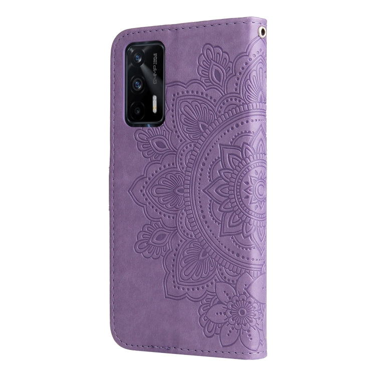 For OPPO Realme GT Master / Realme Q3 Pro 7-petal Flowers Embossing Pattern Horizontal Flip PU Leather Case with Holder & Card Slots & Wallet & Photo Frame