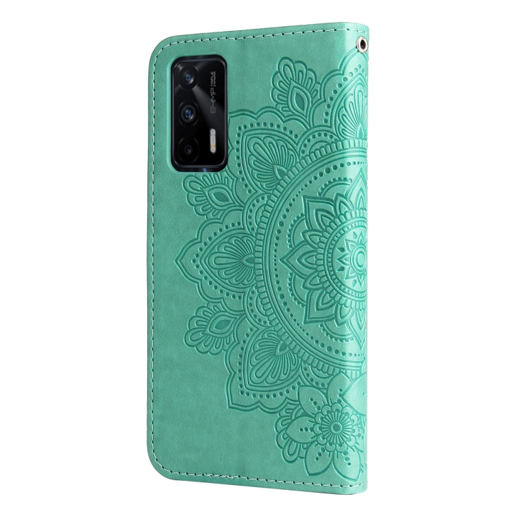 For OPPO Realme GT Master / Realme Q3 Pro 7-petal Flowers Embossing Pattern Horizontal Flip PU Leather Case with Holder & Card Slots & Wallet & Photo Frame