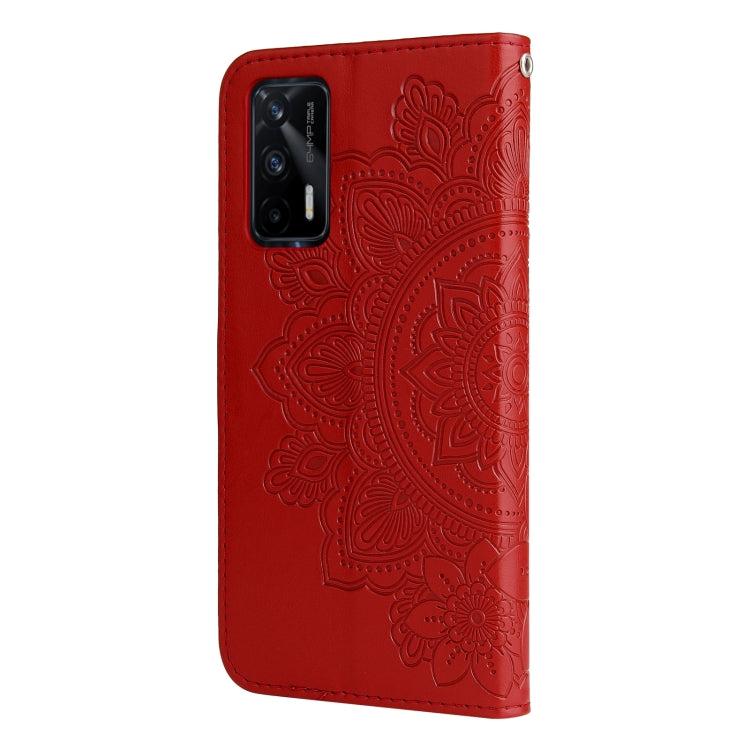 For OPPO Realme GT Master / Realme Q3 Pro 7-petal Flowers Embossing Pattern Horizontal Flip PU Leather Case with Holder & Card Slots & Wallet & Photo Frame