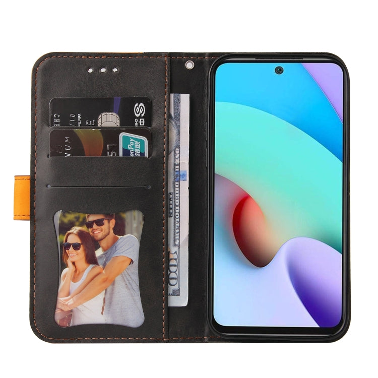 For Xiaomi Redmi 10 Business Stitching-Color Horizontal Flip PU Leather Case with Holder & Card Slots & Photo Frame