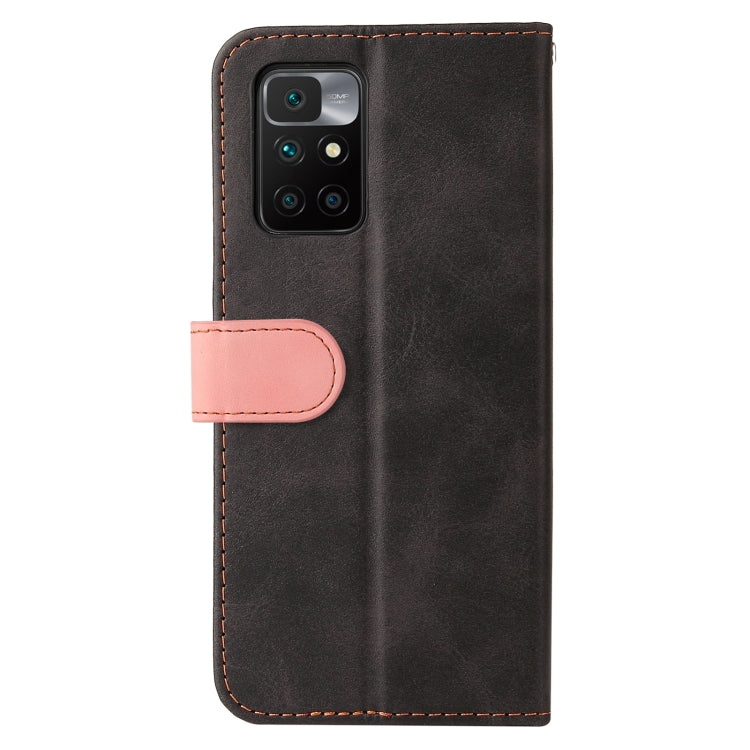 For Xiaomi Redmi 10 Business Stitching-Color Horizontal Flip PU Leather Case with Holder & Card Slots & Photo Frame