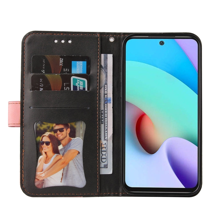 For Xiaomi Redmi 10 Business Stitching-Color Horizontal Flip PU Leather Case with Holder & Card Slots & Photo Frame